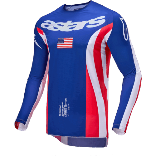 TECHSTAR UNION LE JERSEY BRT RED/DK BLUE/WHT