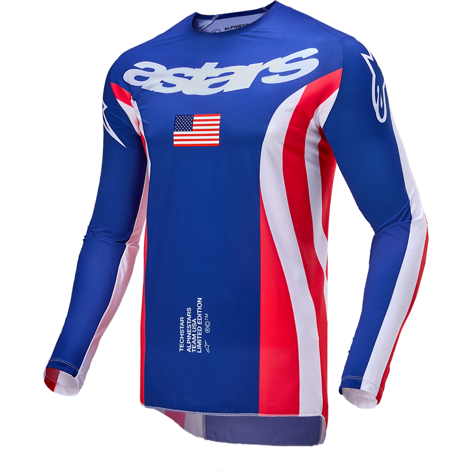 TECHSTAR UNION LE JERSEY BRT RED/DK BLUE/WHT