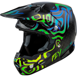 FORMULA S CARBON ZEN HELMET BLACK CARBON/BLUE/YELLOW