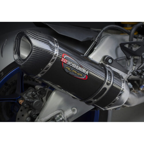 EXHAUST RACE ALPHA-T 3QTR SLIP-ON SS-CF-CF Yamaha YZF-R1M YZF-R1S YZF-R1 15-18 Yamaha YZF-R1M YZF-R1S YZF-R1 15-18 Yamaha YZF-R1M YZF-R1S YZF-R1 2015-2018