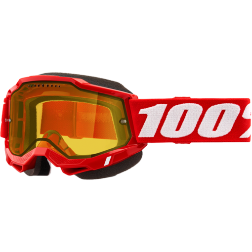 ACCURI 2 SNOWMOBILE GOGGLE NEON RED YELLOW LENS