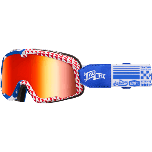 BARSTOW GOGGLE ARTIST SERIES 123 KLAN MIRROR RED LENS