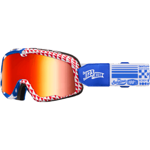 BARSTOW GOGGLE ARTIST SERIES 123 KLAN MIRROR RED LENS