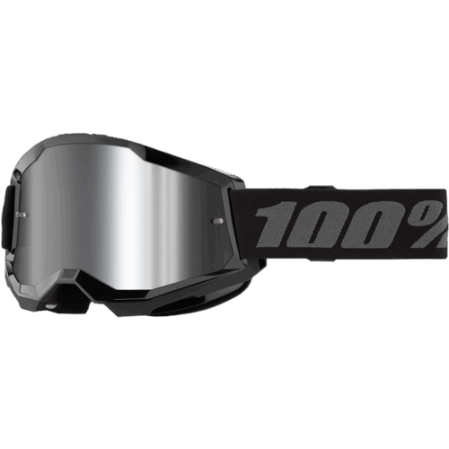 STRATA 2 GOGGLE BLACK MIRROR SILVER LENS