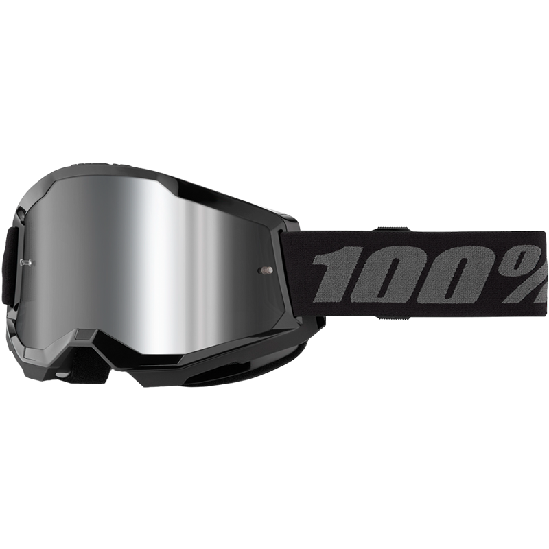 STRATA 2 GOGGLE BLACK MIRROR SILVER LENS
