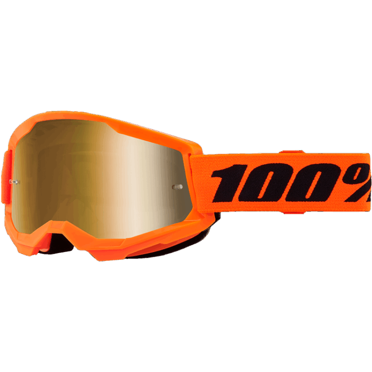 STRATA 2 GOGGLE NEON ORANGE MIRROR GOLD LENS