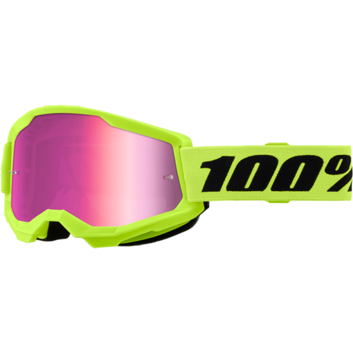 STRATA 2 GOGGLE NEON YELLOW MIRROR PINK LENS
