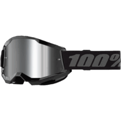 STRATA 2 JUNIOR GOGGLE BLACK MIRROR SILVER LENS