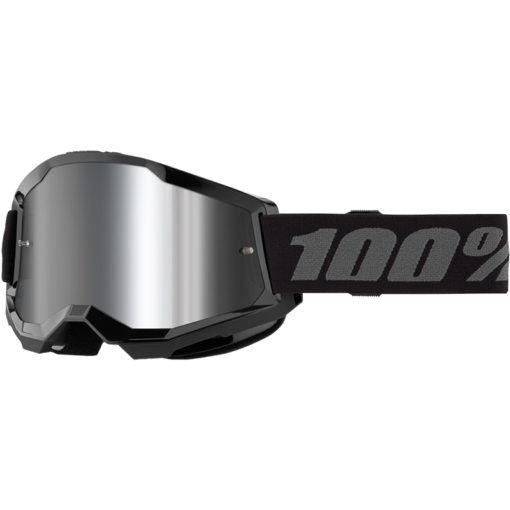 STRATA 2 JUNIOR GOGGLE BLACK MIRROR SILVER LENS