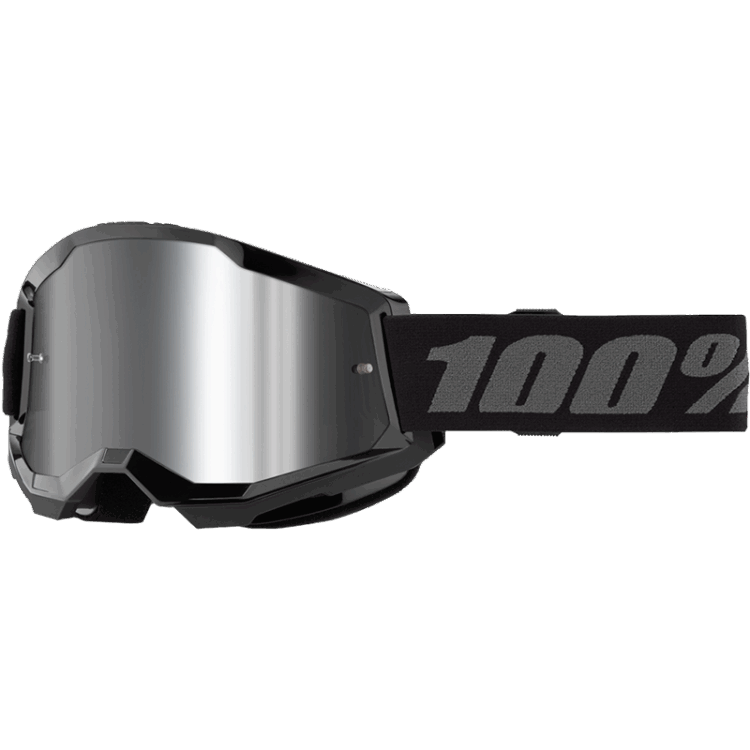 STRATA 2 JUNIOR GOGGLE BLACK MIRROR SILVER LENS