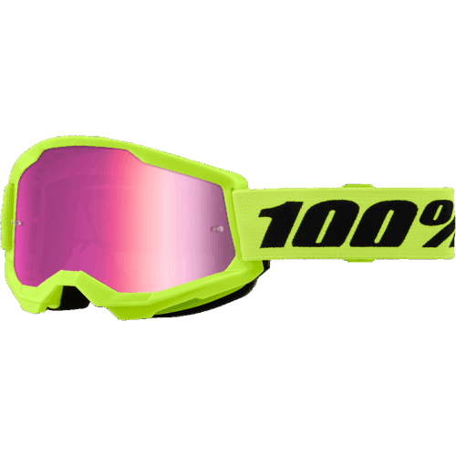 STRATA 2 JUNIOR GOGGLE NEON YELLOW MIRROR PINK LENS