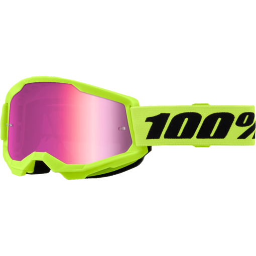 STRATA 2 JUNIOR GOGGLE NEON YELLOW MIRROR PINK LENS