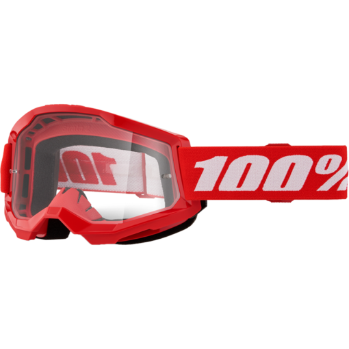STRATA 2 JUNIOR GOGGLE RED CLEAR LENS