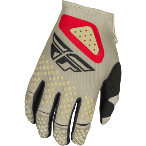 KINETIC SYM GLOVES LIGHT GREY/RED/BLACK