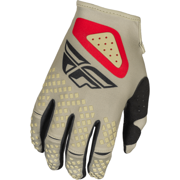 KINETIC SYM GLOVES LIGHT GREY/RED/BLACK