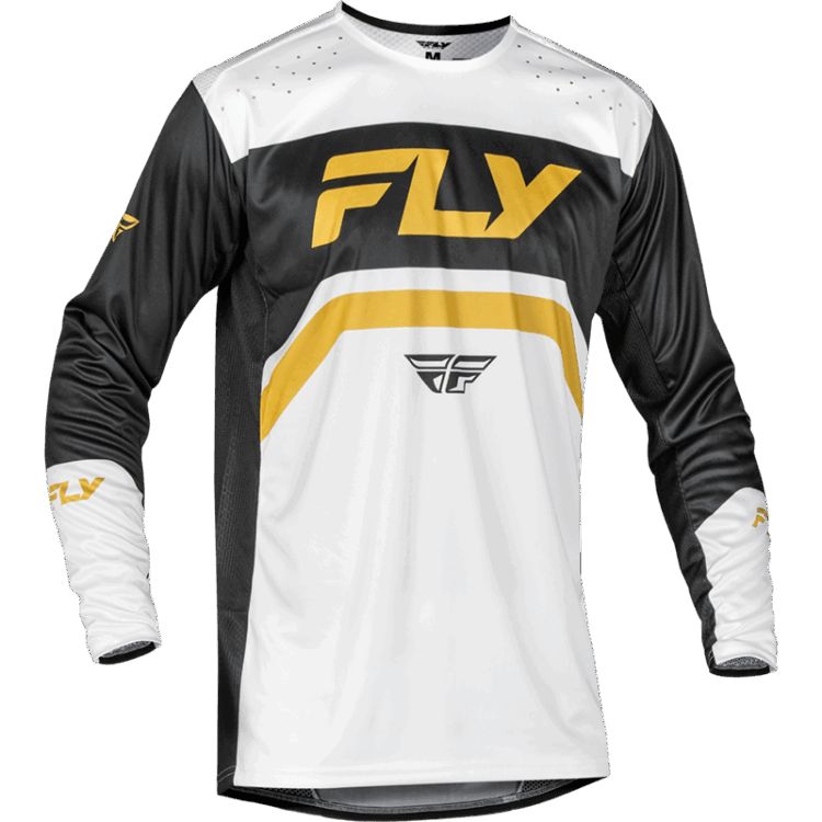 RAYCE BICYCLE JERSEY WHITE/BLACK/GOLD