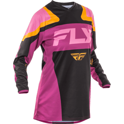WOMEN'S F-16 JERSEY BLACK/MAUVE/YELLOW
