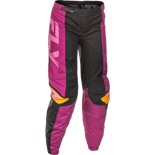 WOMEN'S F-16 PANTS BLACK/MAUVE/YELLOW SZ