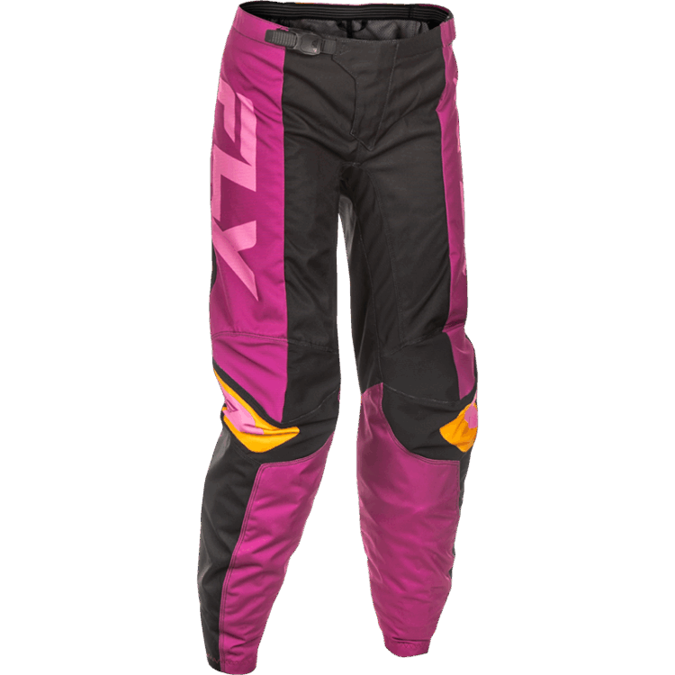 WOMEN'S F-16 PANTS BLACK/MAUVE/YELLOW SZ