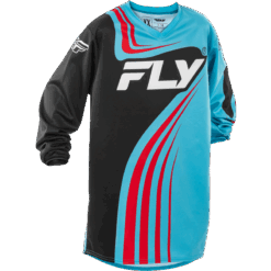 YOUTH F-16 JERSEY CYAN/BLACK/RED