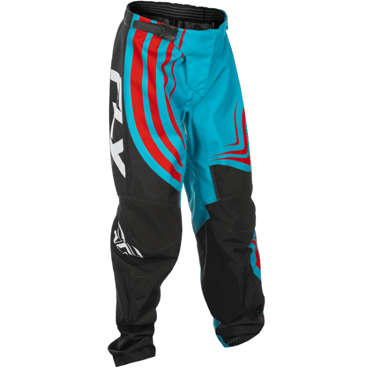 YOUTH F-16 PANTS CYAN/BLACK/RED SZ
