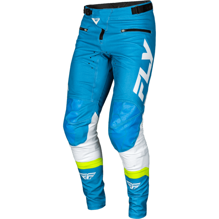 YOUTH RAYCE BICYCLE PANTS BLUE/WHITE/LIME GREEN SZ - Image 5