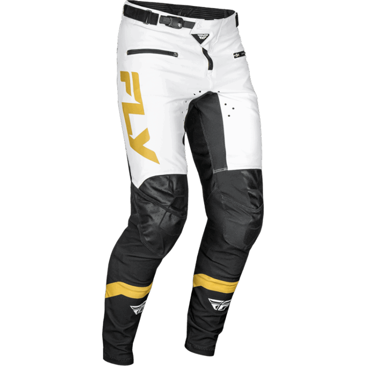 YOUTH RAYCE BICYCLE PANTS WHITE/BLACK/GOLD SZ