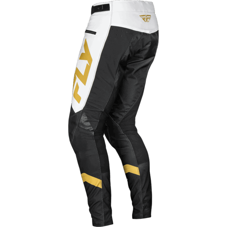 YOUTH RAYCE BICYCLE PANTS WHITE/BLACK/GOLD SZ - Image 3
