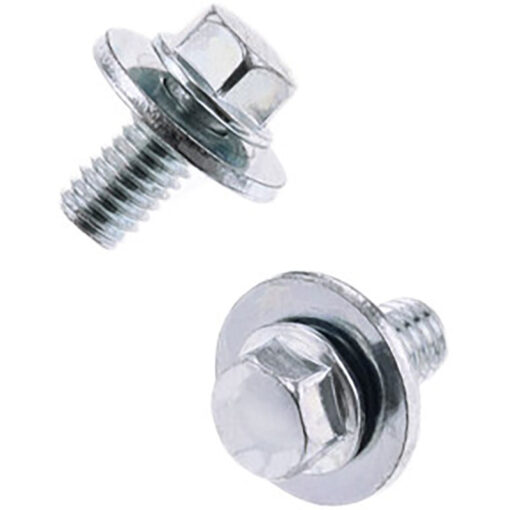 8MM HEX HEAD FLANGE BOLT 6X1.0X12MM W/16MM WASHER 10/PK