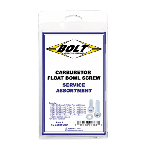 CARBURETOR FLOAT BOWL SCREWS ASSORTMENT 210 PIECE KIT