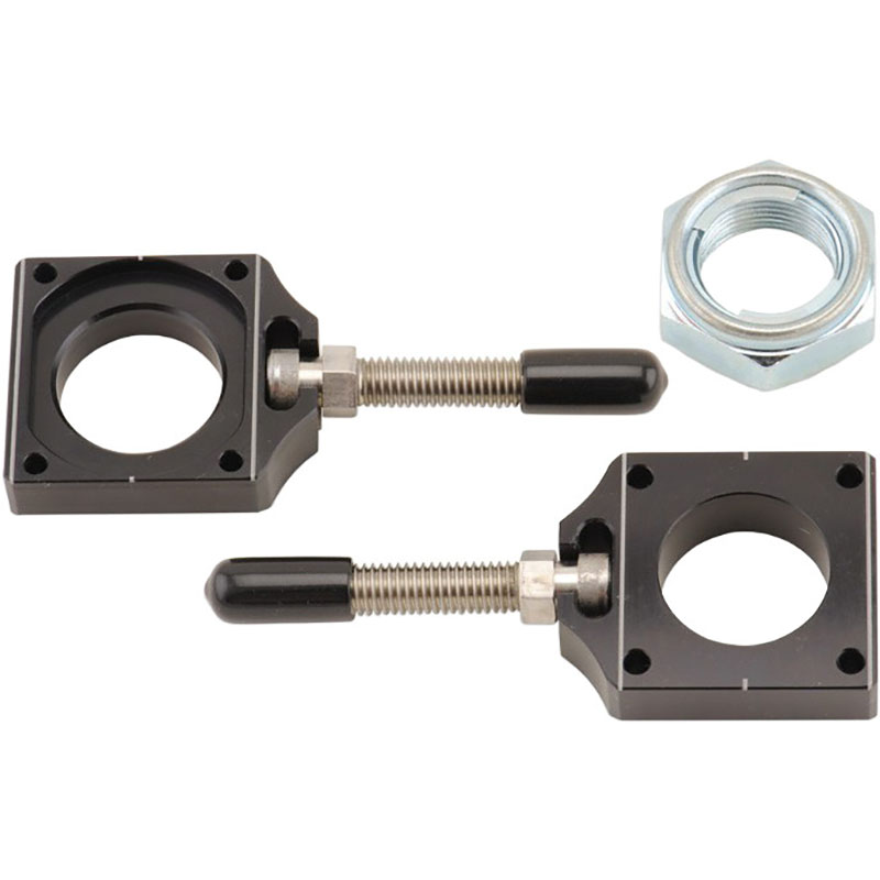 CHAIN ADJUSTER BLOCKS BLACK Kawasaki KX250F KX450F KLX450R KX250 KX125 2003-2017 - Image 2
