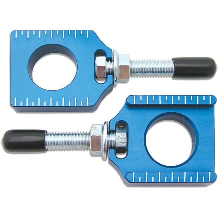 CHAIN ADJUSTER BLOCKS  BLUE Yamaha YZ125 YZ250 YZ250F WR250F WR450F YZ450F 2002-2019 - Image 2