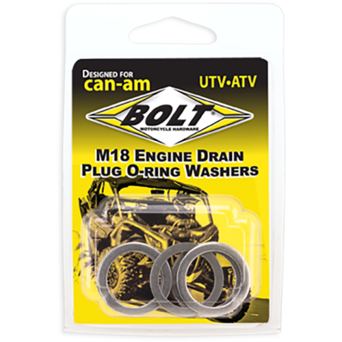 ENGINE DRAIN PLUG WASHER M18X24 ALUMINUM  5PK