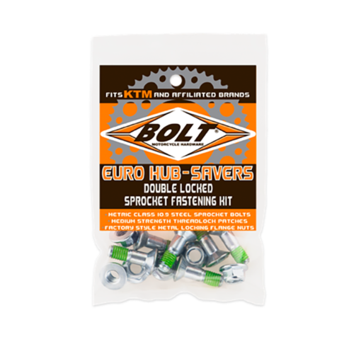 EURO STYLE HUB-SAVERS DOUBLE LOCKED SPROCKET FASTENING KIT Husqvarna KTM FE 350S FE 501S 250 SX-F Factory Edition 150 XC-W TX 300 FX 350 FX 450 TE 150 350 EXC-F 500 XCF-W 350 XCF-W 350 XC-F 150 XC 450 SX-F Factory Edition 350 SX-F TC 125 FC 250 FC 350 FC 450 TE 125 TE 300 FE 250 FE 350 FE 450 FE 501 TC 250 TE 250 250 SX 250 SX-F 250 XC 250 XC-W 250 XCF-W 500 EXC-F 300 XC 300 XC-W 400 XC-W 4-Stroke 450 EXC-R 4-Stroke 450 SX-F 450 XCF-W 530 EXC-R 4-Stroke 530 XC-W 4-Stroke 200 Xc 250 XC-F 450 XC-F 505 Xc-F 125 SXS 144 Sx 250 SXS-F 450 SXS 4-Stroke 505 Sx-F 250 SXS 525 XC-G 4-Stroke 525 XC-W 4-Stroke 125 SX 250 EXC 250 EXC-F 450 EXC-F 150 SX 200 Sx 200 Xc-W FS450 250 XC-W TPi TE 250i FC 450 Rockstar Edition 1990-2018 - Image 2