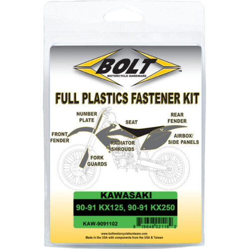 Full Pla (kit de tornillos) BOLT Kawasaki KX250 KX125 1990-1991 KAW-9091102