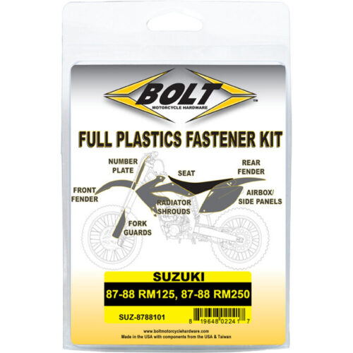 Full Pla (kit de tornillos) BOLT Suzuki RM250 RM125 1987-1988 SUZ-8788101