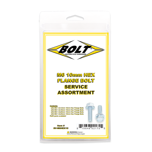 M6 10MM HEX FLANGE BOLT ASSORTMENT 80 PIECE KIT