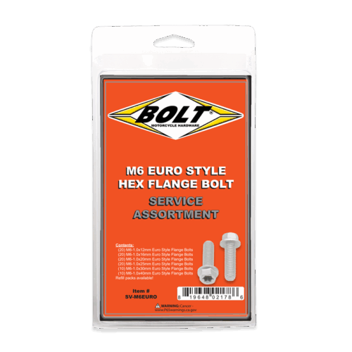 M6 EURO TORX FLANGE BOLT ASSORTMENT 100 PIECE KIT