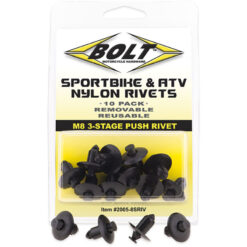 M8 THREE STAGE PUSH RIVET KIT 10/PK