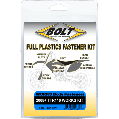 WORKS BODY WORK FASTENER KIT  TTR110 Yamaha TT-R110E 2008-2025