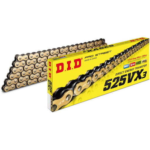 CHAIN 525VX3 120L GOLD/BLACK