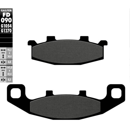 BRAKE PADS SEMI METALLIC FD090G1054 Kawasaki EX250F Ninja 250R 88-07 Kawasaki ZG1000 Concours 94-05 Kawasaki ZX1100 Ninja ZX-11 90-93 Kawasaki ZL600 Eliminator 96-97 Kawasaki EX500 Ninja 500 94-97 Kawasaki ZX750 Ninja ZX-7 89-90 Kawasaki ZX