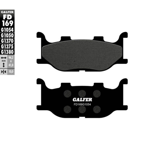 BRAKE PADS SEMI METALLIC FD169G1054 Yamaha XVS13CTF V-Star 1300 Deluxe 13-17 Yamaha FZS600 FZ6R 09-17 Yamaha XP500 TMAX 04-07 Yamaha XV250 V-Star 250 08-17 Yamaha XVS13CT V-Star 1300 Tourer 07-17 Yamaha FZS600 FZ6 04-06 Yamaha XVS11 V-Star