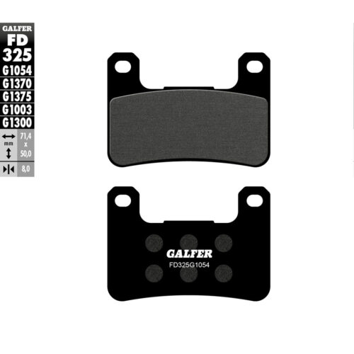 BRAKE PADS SEMI METALLIC FD325G1054 Kawasaki ZX1000 Ninja 1000 11-19 Suzuki DL1000 V-Strom Adventure ABS 14-14 Kawasaki Ninja ZX-10R 08-15 Suzuki GSX-R600 04-10 Suzuki GSX-R750 04-10 Suzuki GSX-R1300 Hayabusa 08-12 Suzuki VZR1800 M109R Boul