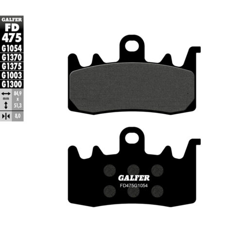 BRAKE PADS SEMI METALLIC FD475G1054 BMW F800R 15-18 BMW R1200RS 15-16 BMW S1000XR 15-19 Ducati Monster 821 15-16 Ducati Scrambler Full Throttle 15-16 Ducati Scrambler Classic 15-16 Ducati Scrambler Icon 15-16 MV Agusta Stradale 800 15-15 MV
