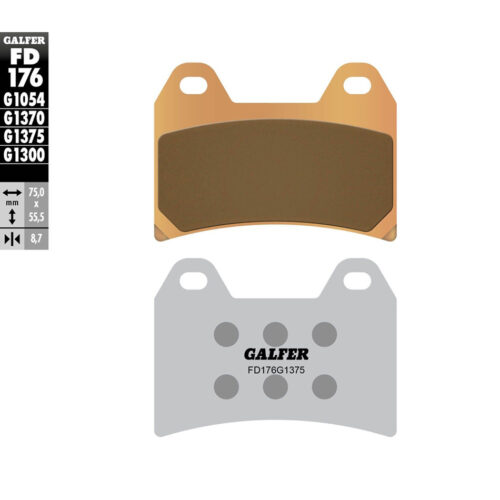 BRAKE PADS SINTERED CERAMIC FD176G1375 BMW F800R 09-13 Ducati Monster 1100 Evo 12-13 Ducati Streetfighter 848 12-15 KTM 1290 Super Adventure 15-16 MV Agusta Dragster 800 RR 15-15 MV Agusta Brutale 800 RR 15-15 MV Agusta Brutale 1090 RR 13-1