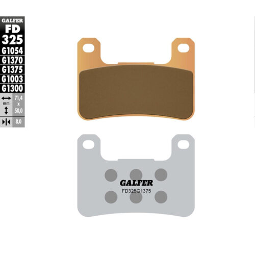 BRAKE PADS SINTERED CERAMIC FD325G1375 Kawasaki ZX1000 Ninja 1000 11-19 Suzuki DL1000 V-Strom Adventure ABS 14-14 Kawasaki Ninja ZX-10R 08-15 Suzuki GSX-R600 04-10 Suzuki GSX-R750 04-10 Suzuki GSX-R1300 Hayabusa 08-12 Suzuki VZR1800 M109R B