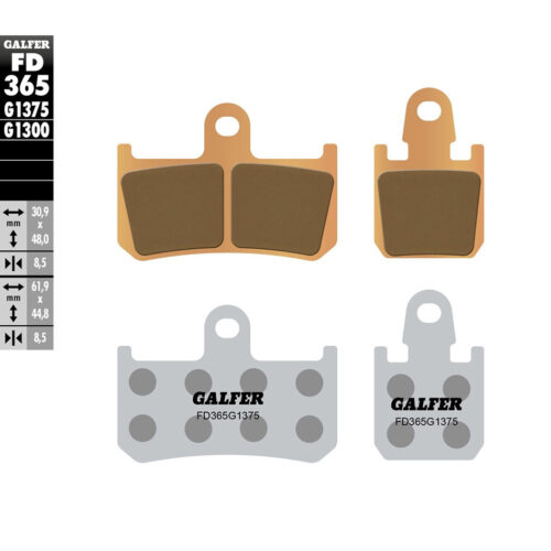 BRAKE PADS SINTERED CERAMIC FD365G1375 Yamaha VMX1700 V-Max 09-18 Yamaha YZF-R1 07-14 Yamaha YZF-R1 LE 10-10