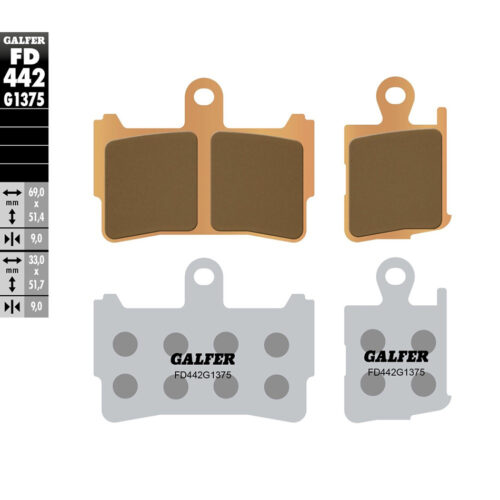 BRAKE PADS SINTERED CERAMIC FD442G1375 Honda VFR1200FD DCT 10-13 Honda VFR1200F 10-13