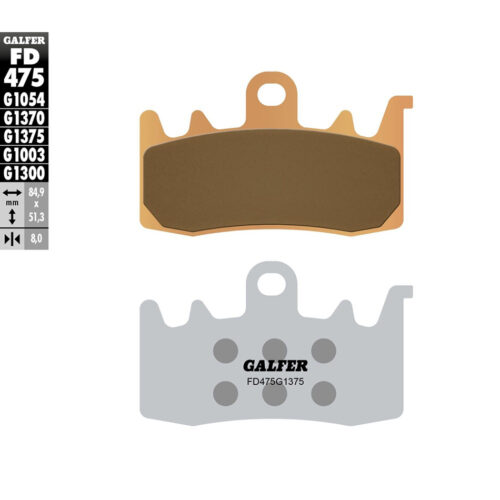 BRAKE PADS SINTERED CERAMIC FD475G1375 BMW F800R 15-18 BMW R1200RS 15-16 BMW S1000XR 15-19 Ducati Monster 821 15-16 Ducati Scrambler Full Throttle 15-16 Ducati Scrambler Classic 15-16 Ducati Scrambler Icon 15-16 MV Agusta Stradale 800 15-15